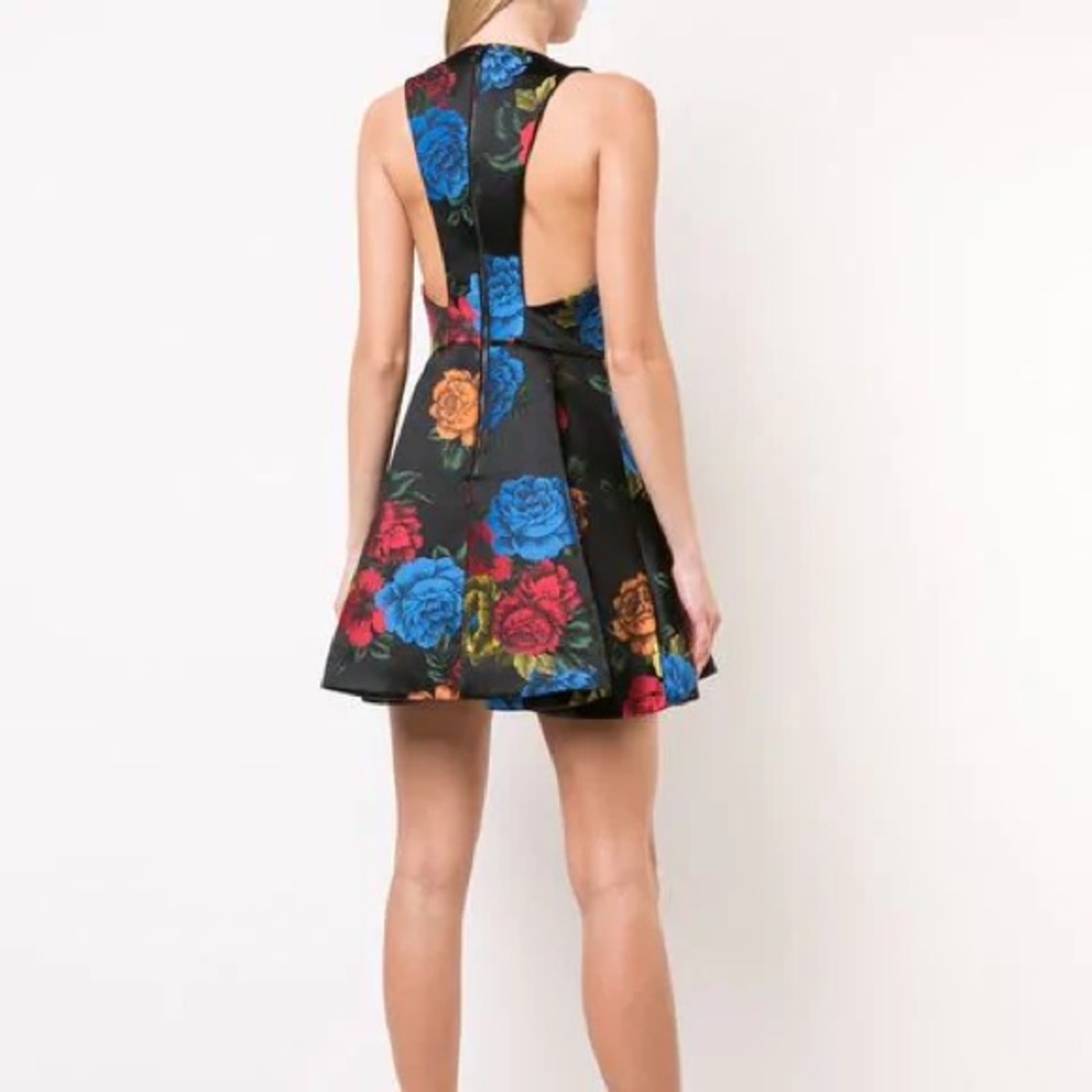 Alice and Olivia Tanner Floral V-Neck Dress - Picture 2 of 2